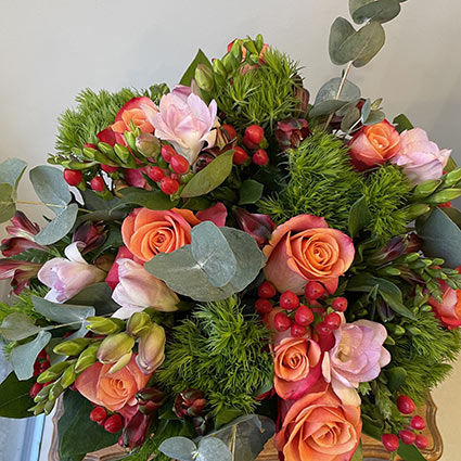 Bouquet of flowers delivered to Mezciems in Riga