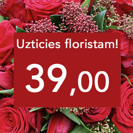 Flowers. Trust the florist! We will create a gorgeous bouquet in red tones according to your selected price